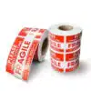 Waterproof shipping package warning label fragile labels